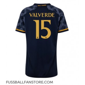 Real Madrid Federico Valverde #15 Replik Auswärtstrikot Damen 2023-24 Kurzarm